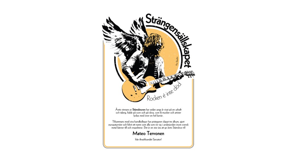 12/4 Vinnare av Stämskruven 2025 Mateo Tervonen (Sarcator). Prisutdelning, intervju + Dj Mattias Hellberg (Hellacopters&nbsp;mfl)